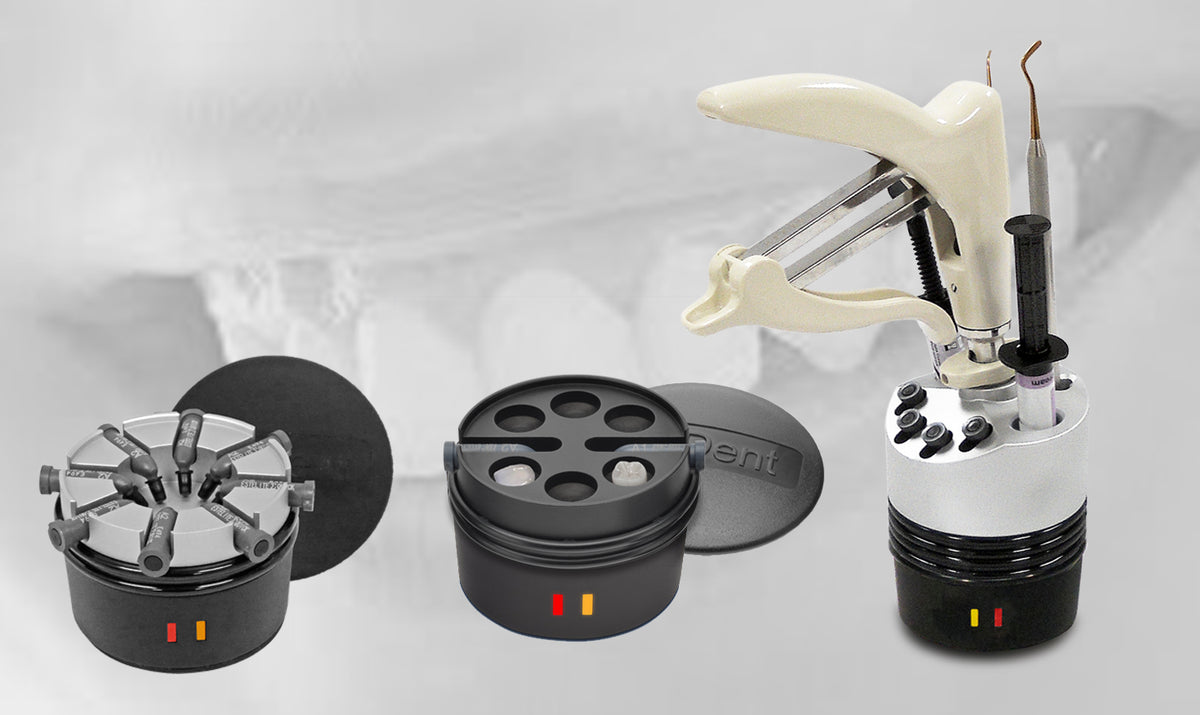 AdDent CALSET composite warmers with different trays
