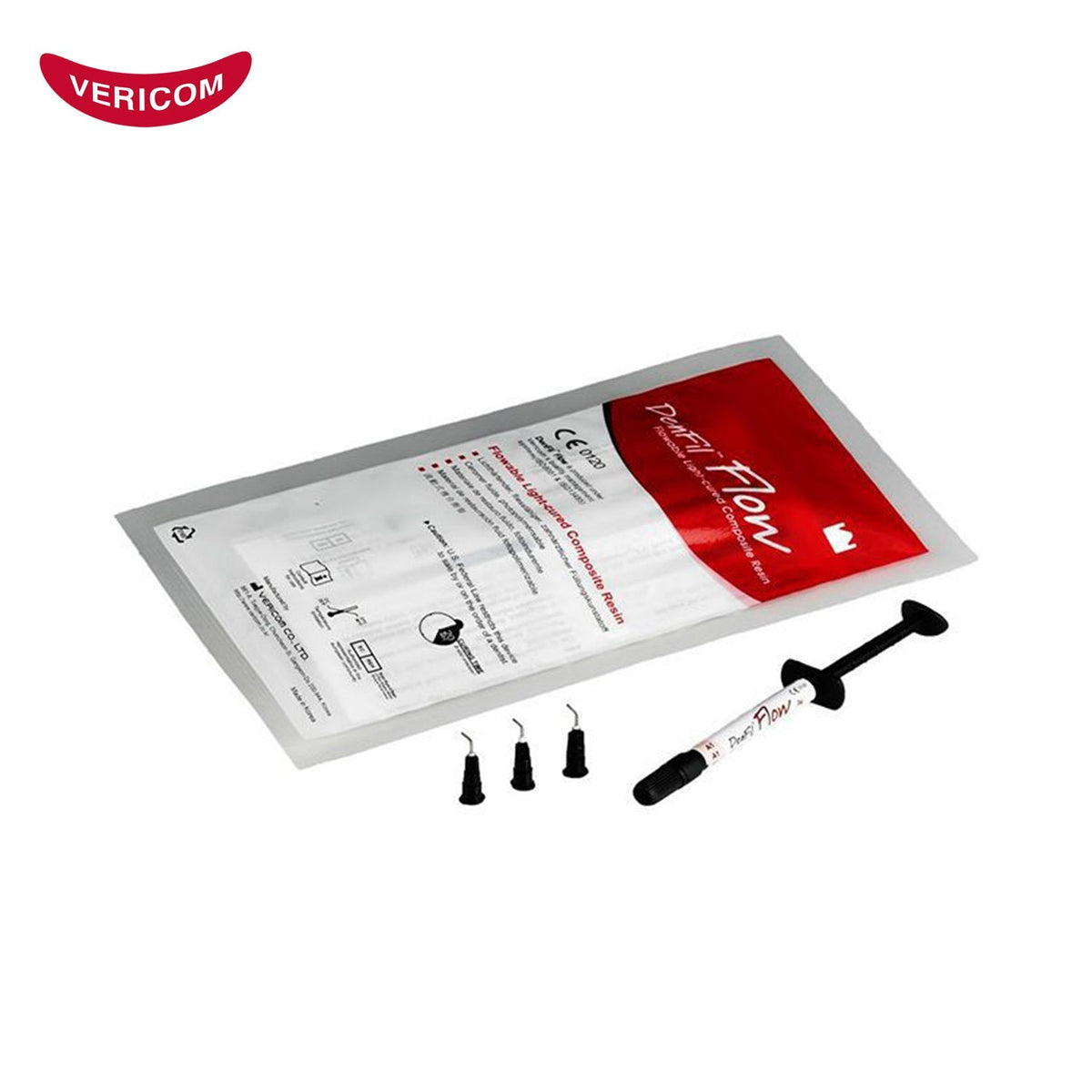 Vericom DenFil Flow flowable composite syringe pack