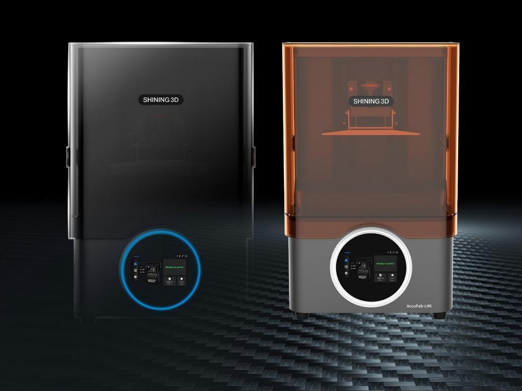Shining 3D AccuFab-L4D and AccuFab-L4K printers side by side