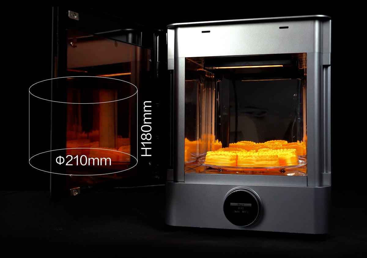 FabCure 2 curing chamber with printed parts