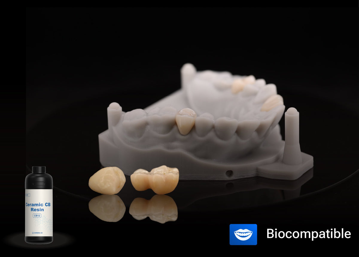SHINING DENT CB12 resin bottle with printed crowns