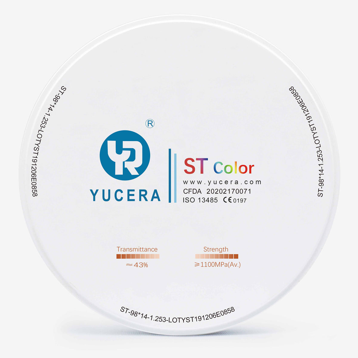 YUCERA ST Color Zirconia Disc