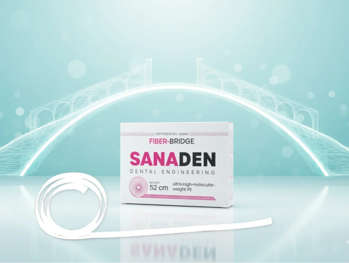 SANADEN Fiber-Bridge Verpackung und abgerolltes Polyethylenfaserband