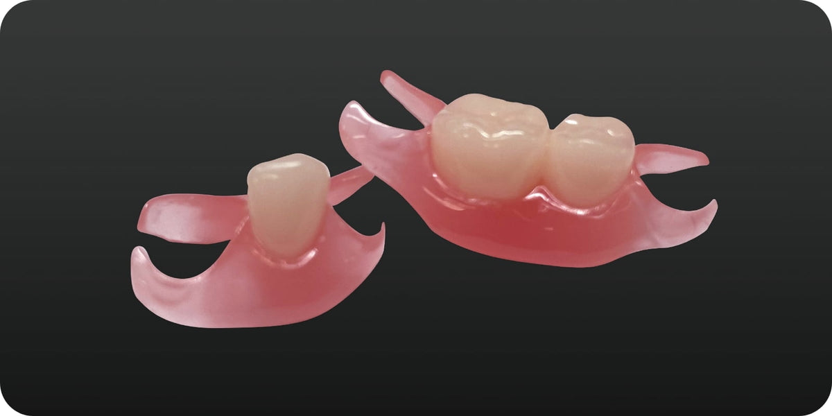Flexible partial denture printed in Graphy Tera Harz TFDH resin