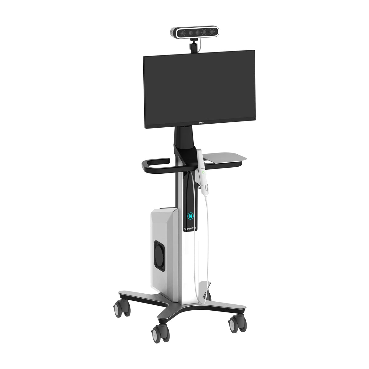e-Motion käru külgvaates skannerihoidikuga